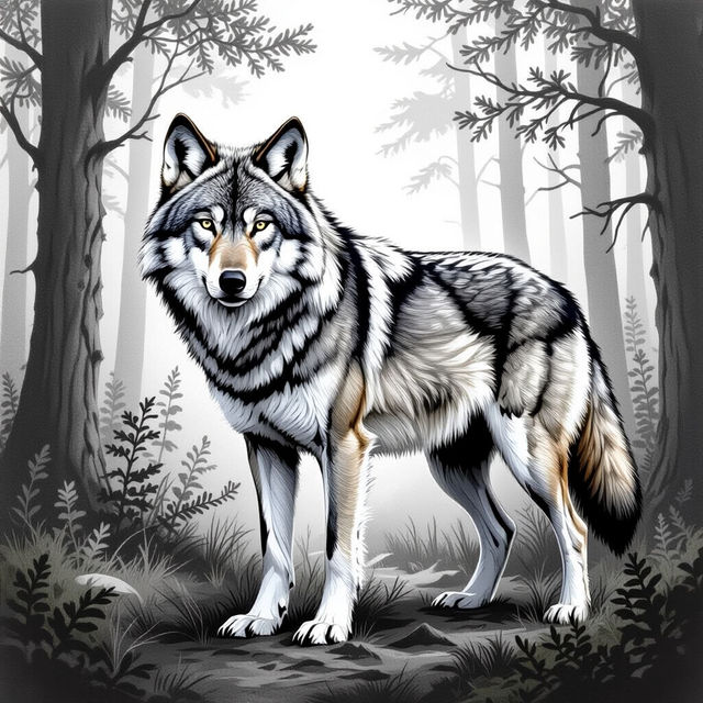 Wolf Drawing Reference gallery