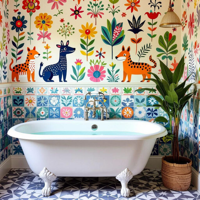 Quirky Bathroom Wallpaper gallery