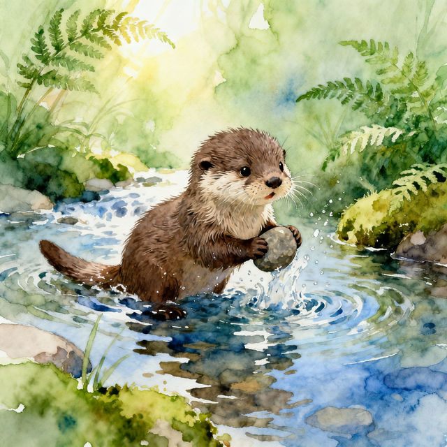 Baby Otter Drawings - AI Generated gallery