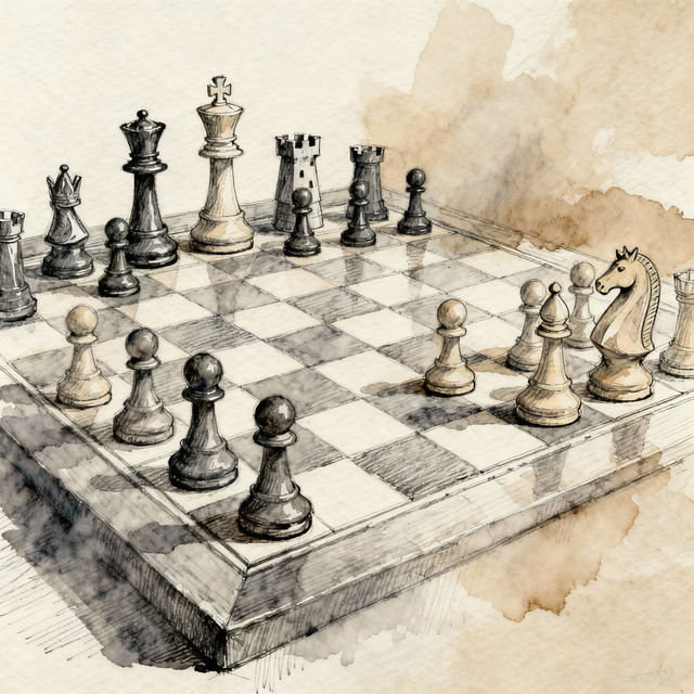 Chess Board Drawings - AI Generated gallery