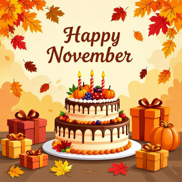 November Birthday Images - Celebrate with AI Art gallery