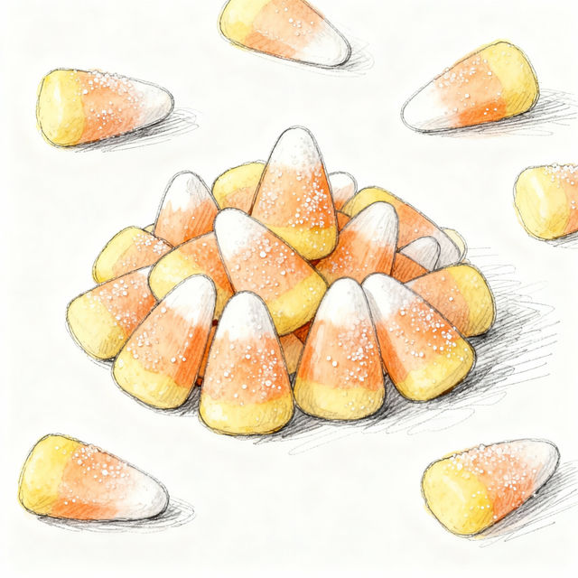Candy Corn Drawings - Made With AI gallery