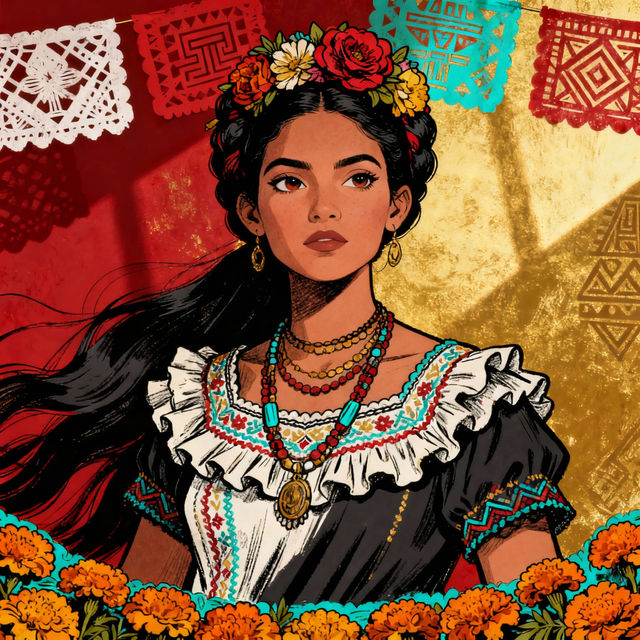 Chicana Drawing Art gallery