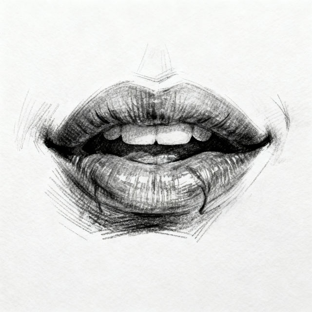 Drawing Of A Mouth - AI Art gallery