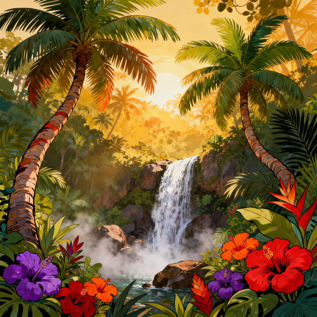 Tropical Drawings - AI Generated gallery