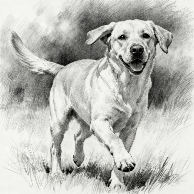 Labrador Retriever Drawings - AI Generated Art gallery