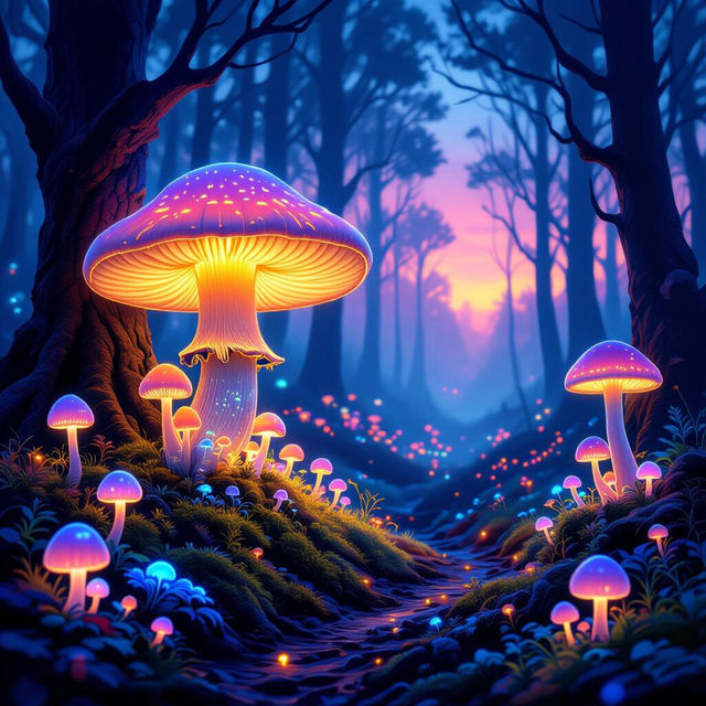 Mushrooms Wallpaper - AI Generated gallery