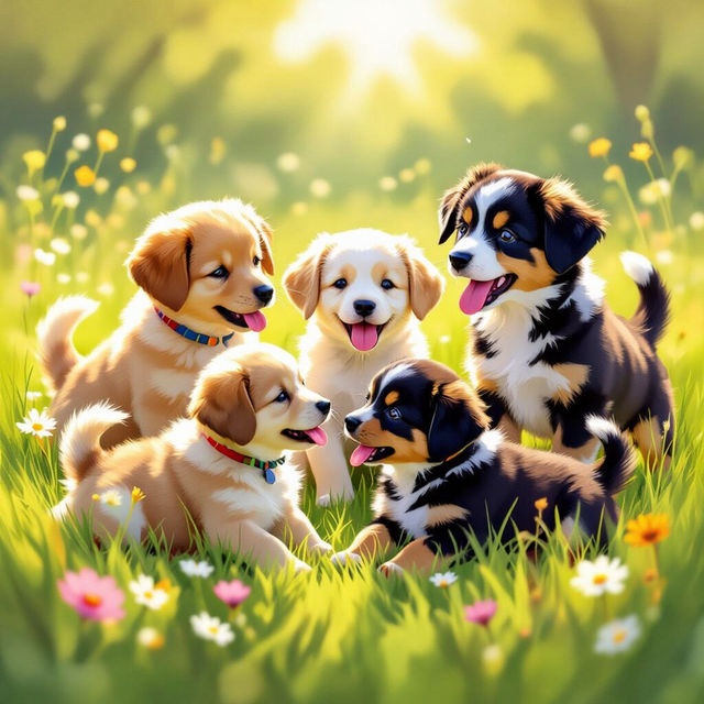 Picture Of Puppies - Made With AI gallery
