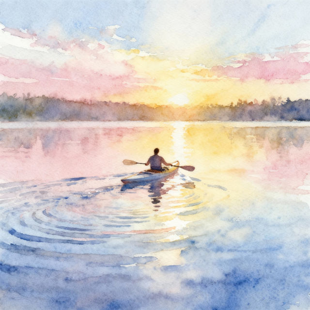 Kayak Drawings - AI Art gallery