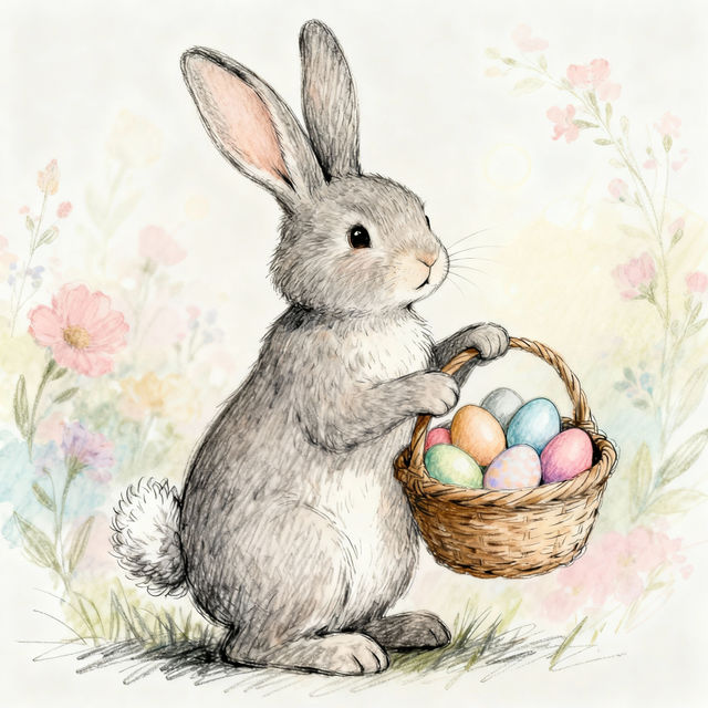 Easter Bunny Sketches - AI Generated Art gallery