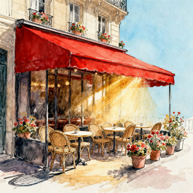 Restaurants Drawing - AI Generated Art gallery