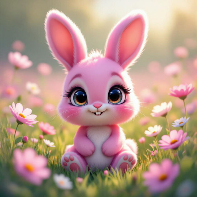 Pink Bunny Wallpapers - Cute AI Art gallery