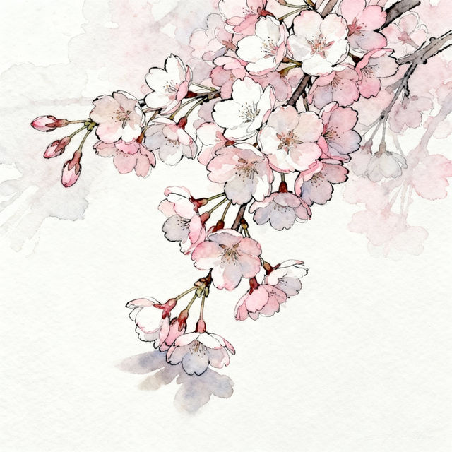 Cherry Blossom Drawings - AI Generated Art gallery