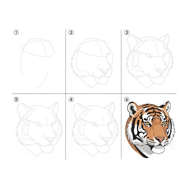Learn to Draw Tigers Easily with AI Art gallery