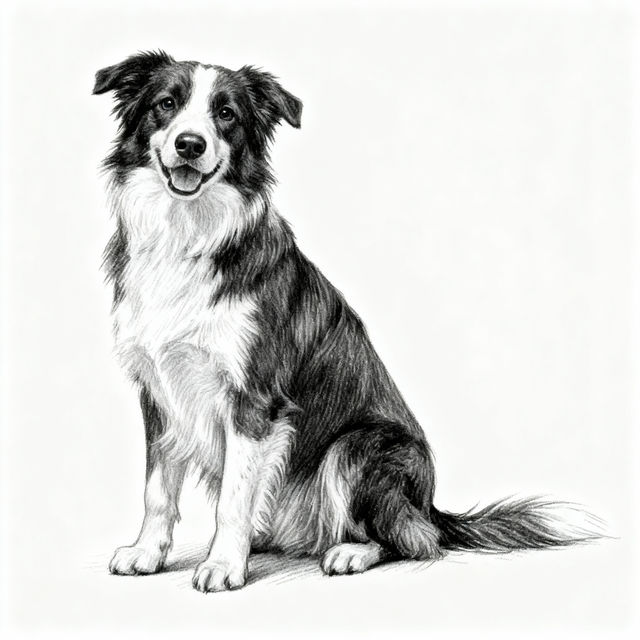 Border Collie Drawings - AI Generated Art gallery
