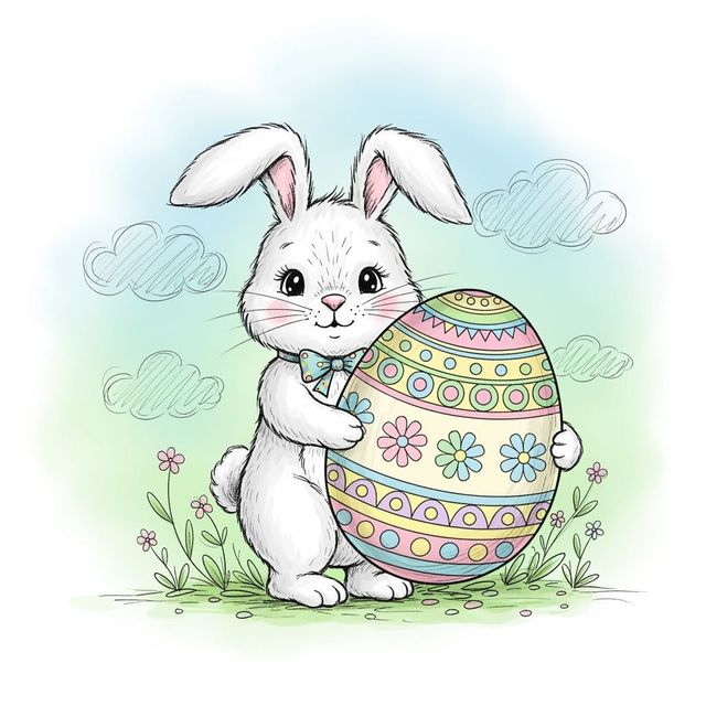 Create an Easter Bunny Drawing with AI gallery