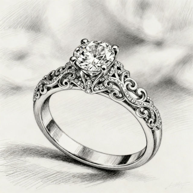 Engagement Ring Drawings - AI Generated gallery