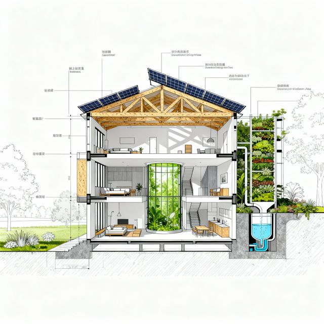 Section Drawing Architecture - AI Generated gallery