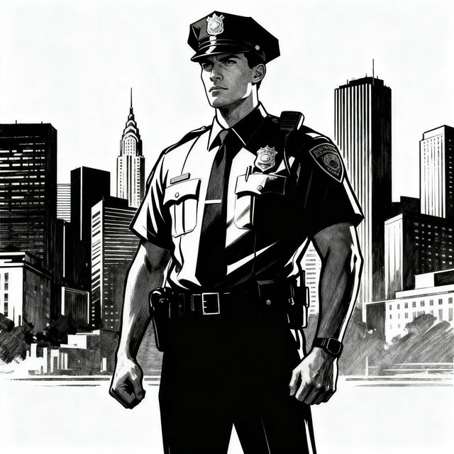 Police Man Drawings - AI Generated Art gallery