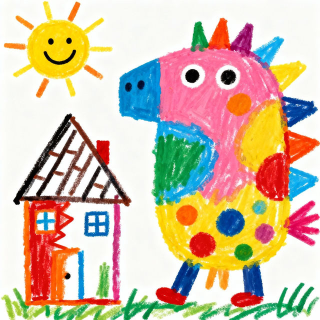 4 Year Old Drawings - Made With AI gallery