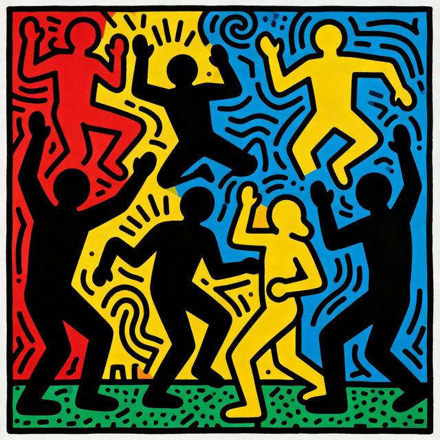 Keith Haring Pop Art - AI Generated gallery