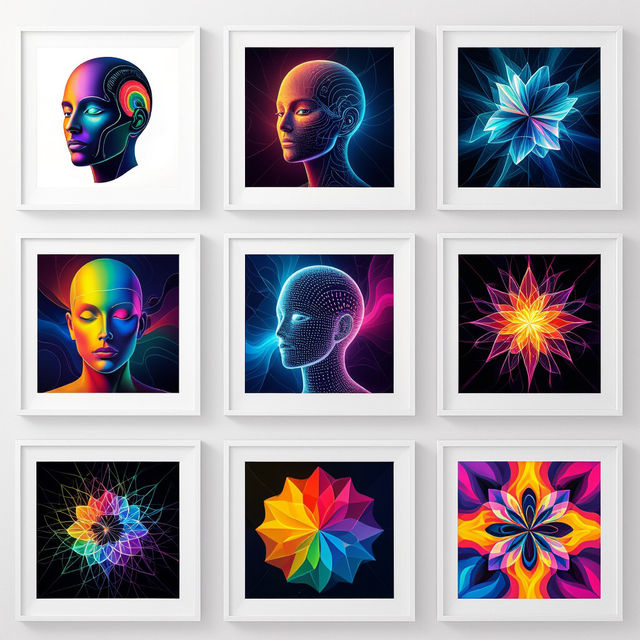 8x8 Picture Frames - AI Art gallery