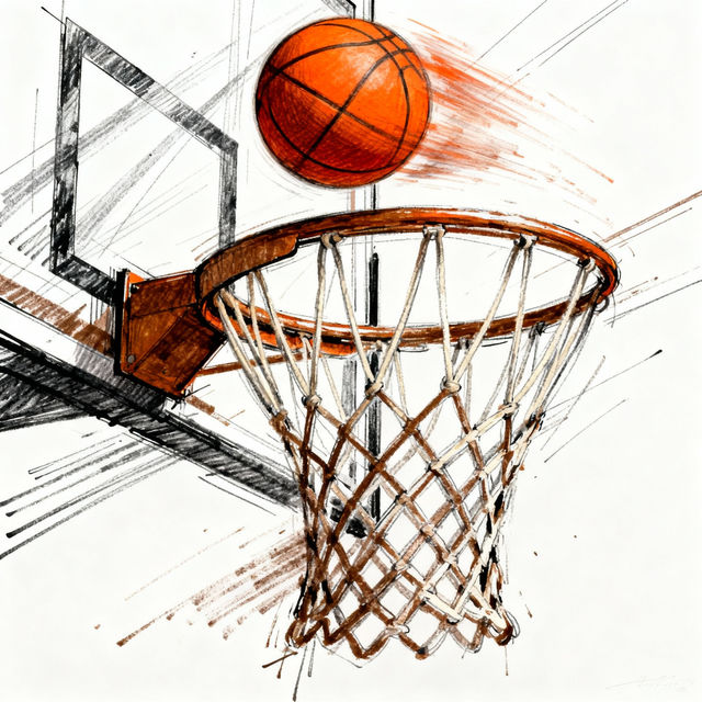 Basketball Net Drawings - AI Generated gallery