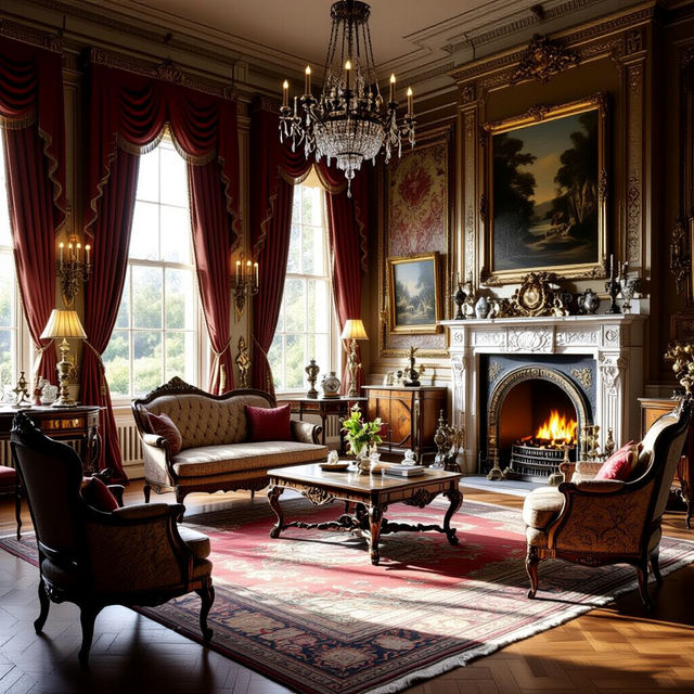 Victorian Drawing Room Art - AI Generated gallery