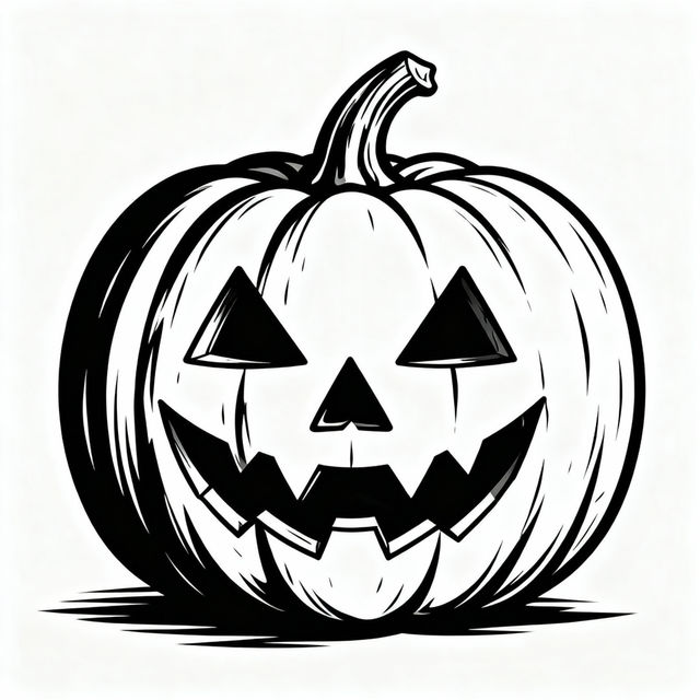 Pumpkin Clip Art Black And White gallery