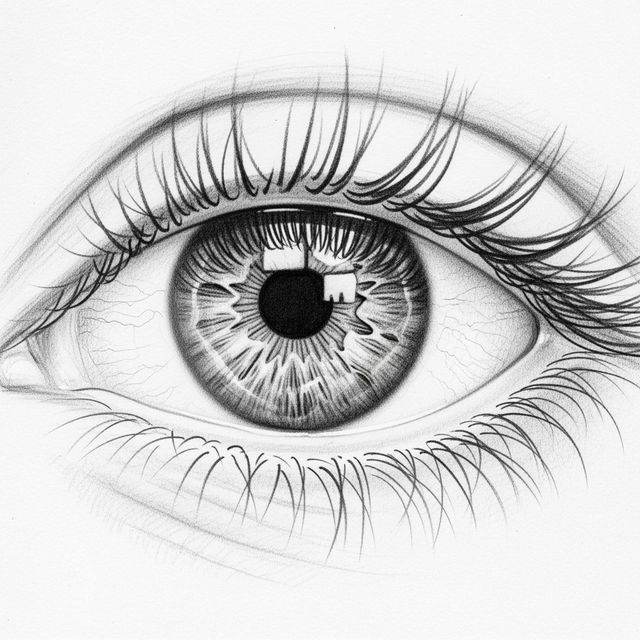 Browse AI-Generated Eye Sketches gallery