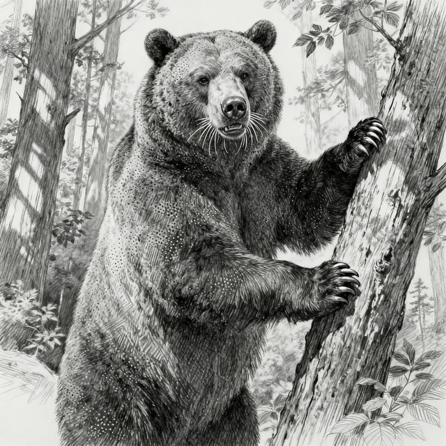 Drawing Of Bear gallery