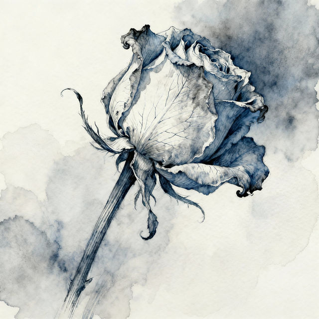 Dying Flower Drawings - AI Generated Art gallery