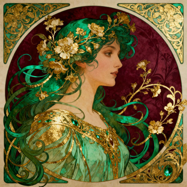 Art Nouveau Designs - AI Generated gallery