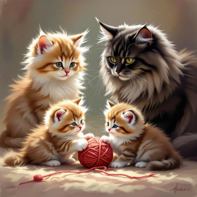 Pictures of Cats and Kittens - AI Generated gallery