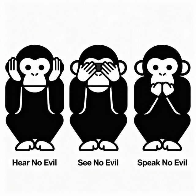 Hear See Speak No Evil Drawings gallery