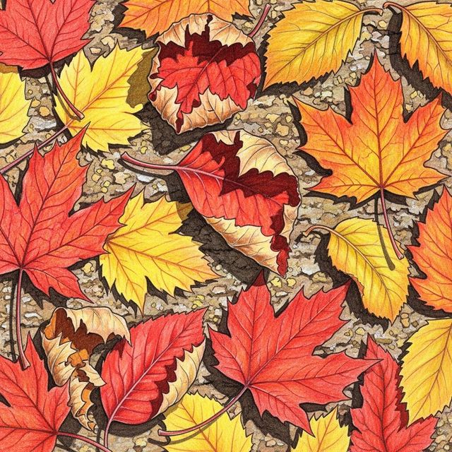 Fall Leaves Drawing Gallery gallery