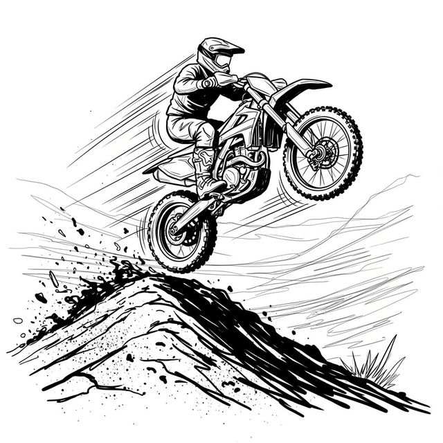 AI Dirt Bike Drawing Gallery gallery