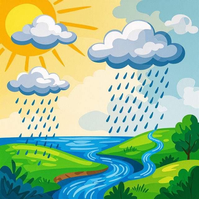 Explore Stunning Water Cycle Pictures Generated by AI gallery