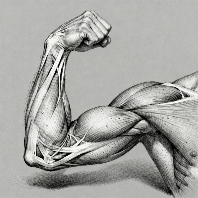 Muscular Arm Drawing - AI Generated gallery