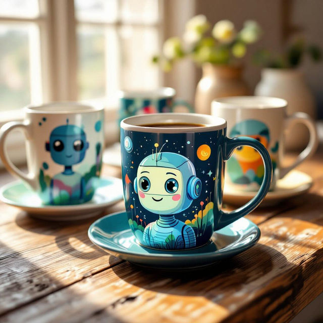 Pictures On Coffee Mugs - Made With AI gallery