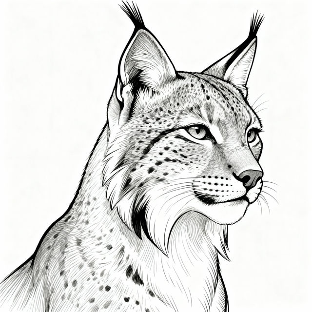 Easy Lynx Drawings gallery