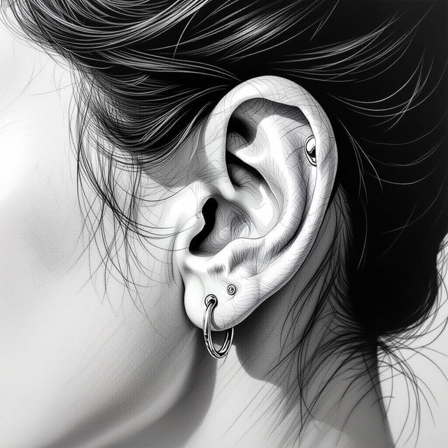 AI-Generated Ear Drawing Examples gallery