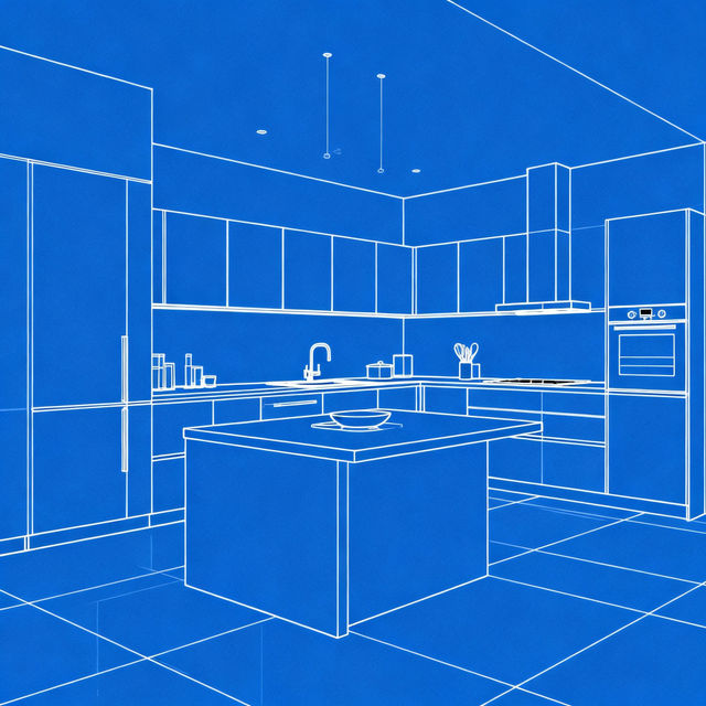 Easy Kitchen Layout Drawing gallery
