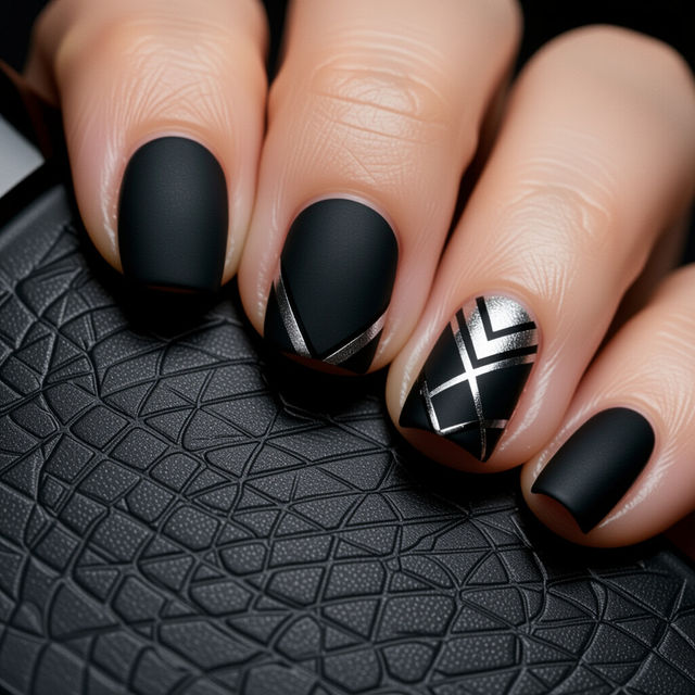 Masculine Nail Art Black Designs gallery