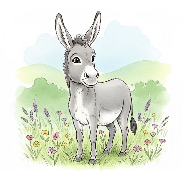 Explore Beautiful Donkey Drawings Created with AI gallery