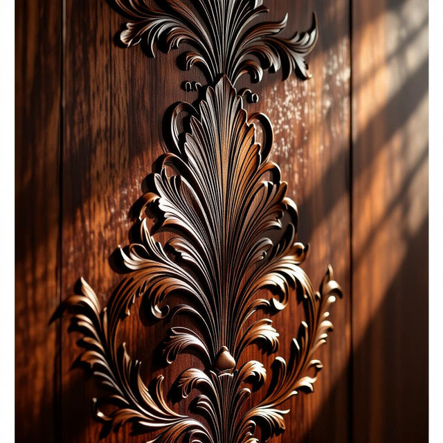 Wood Veneer Wallpaper - AI Generated gallery