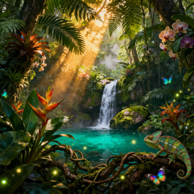 Tropical Forest Drawings - AI Generated Art gallery