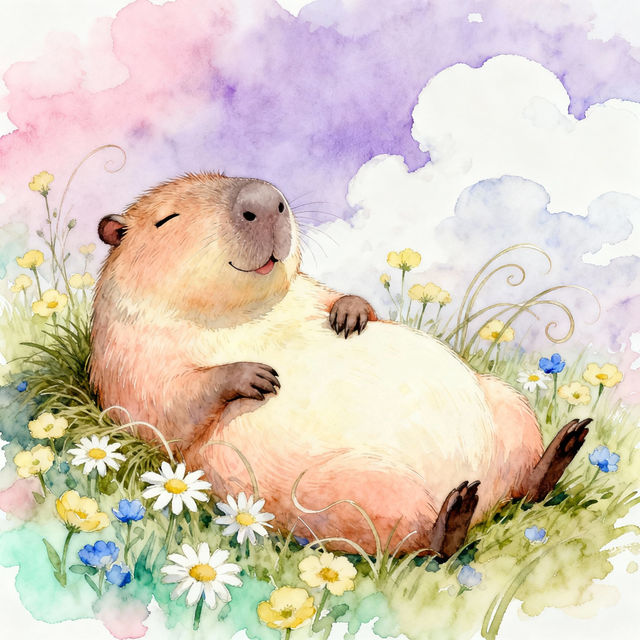 Capybara Drawings - AI Generated gallery