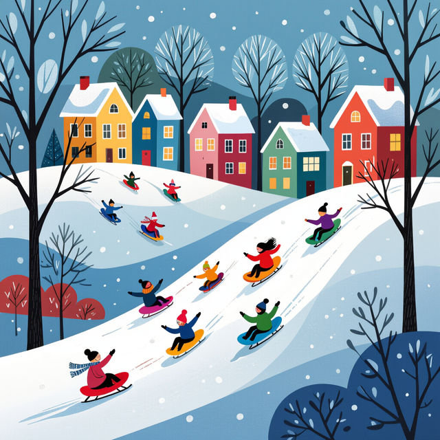 Art Hill Sledding Images gallery