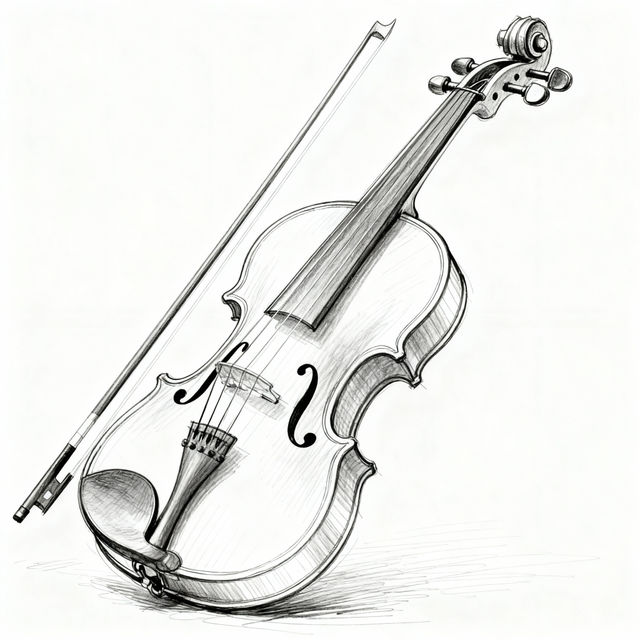 Easy Violin Drawings gallery